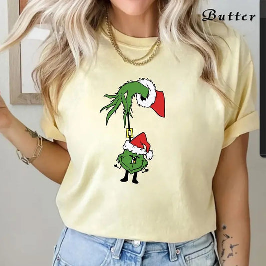 Green Hand Christmas T-shirt Green Lover Shirt Christmas Gift Ideas Holiday Shirt Merry Christmas Shirt Comfort Color Teestyle{n002}2