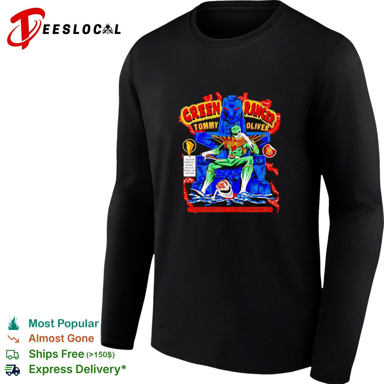 Green Ranger Tommy Oliver Power Rangers shirt