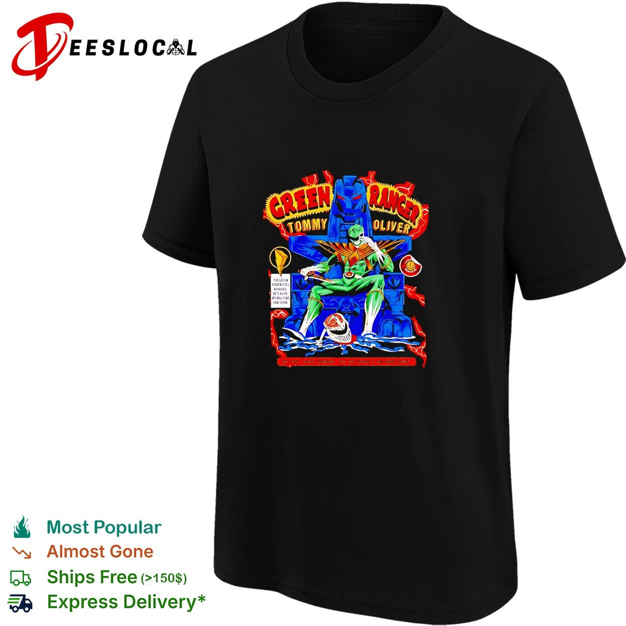 Green Ranger Tommy Oliver Power Rangers shirt