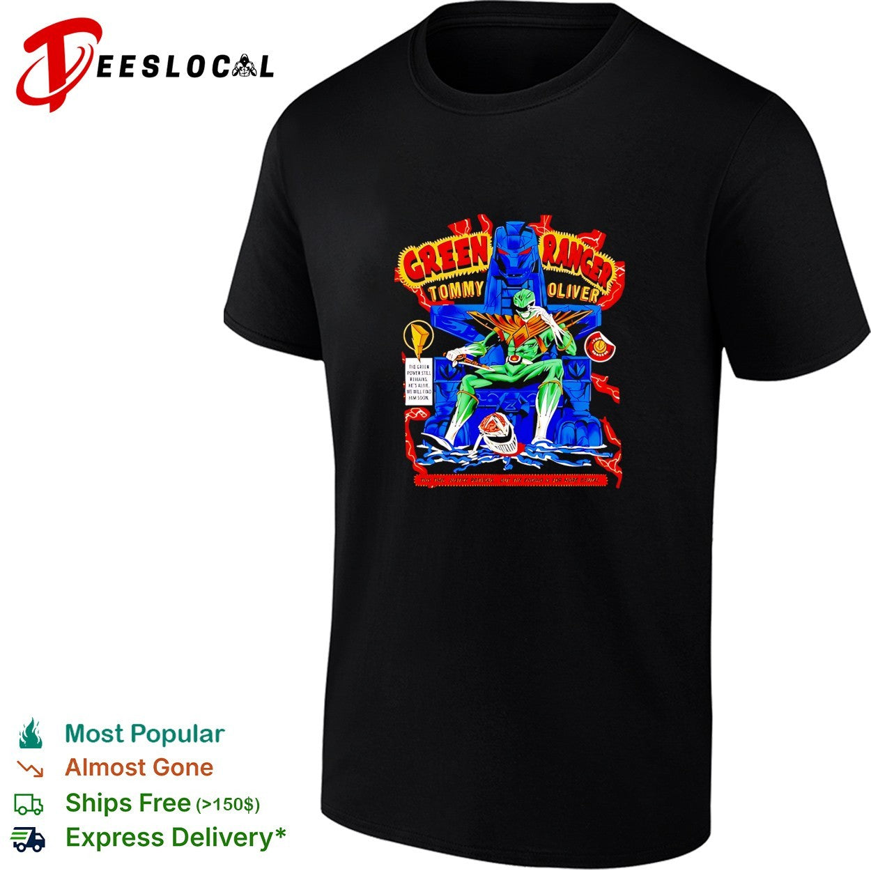Green Ranger Tommy Oliver Power Rangers shirt