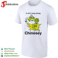 Green creature doing martial arts it ain’t easy being Chinesey shirt