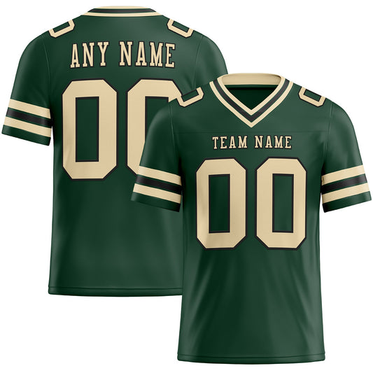 Custom Green City Cream-Black Authentic Football Jersey T-Shirts, Hoodie, Sweatshirt | WearSparks.com (Image 1)