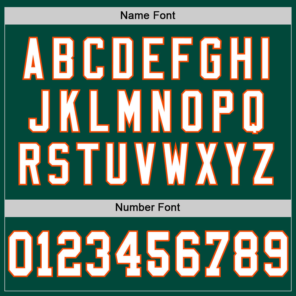 Custom Green White-Orange Mesh Authentic Throwback Football Jersey T-Shirts, Hoodie, Sweatshirt | WearSparks.com (Image 4)