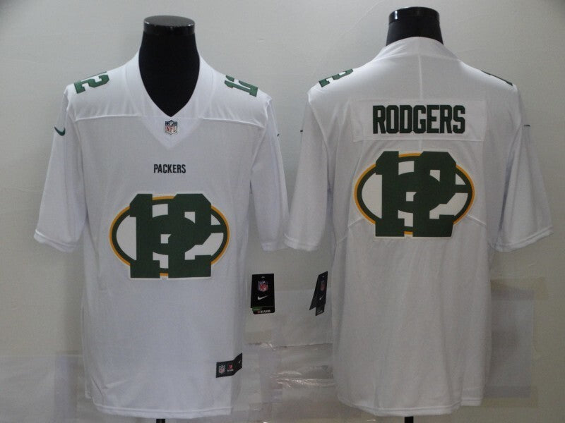 Green Bay Packers #12 Aaron Rodgers White Shadow 361