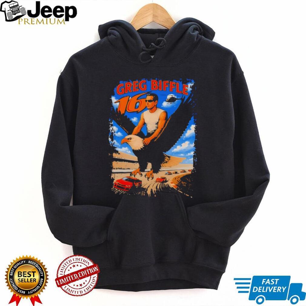Greg Biffle 16 NASCAR Legend Riding Bald Eagle Racing Graphic T Shirt
