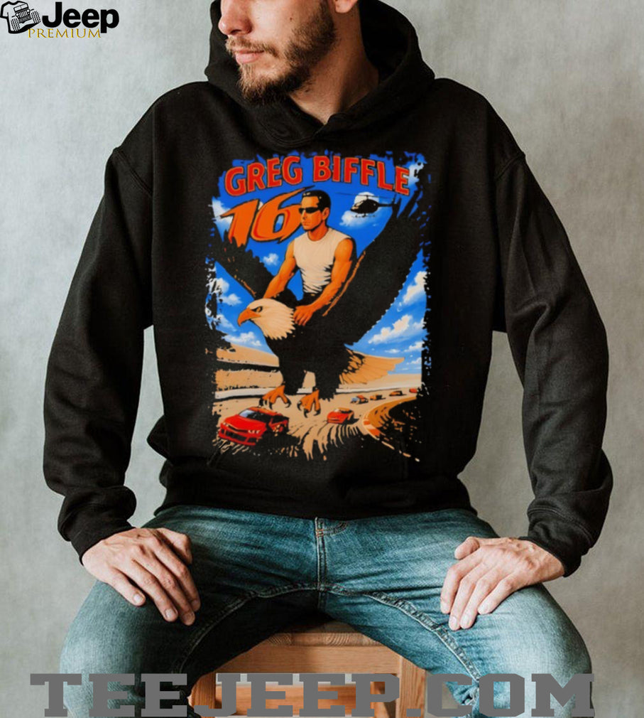 Greg Biffle 16 NASCAR Legend Riding Bald Eagle Racing Graphic T Shirt