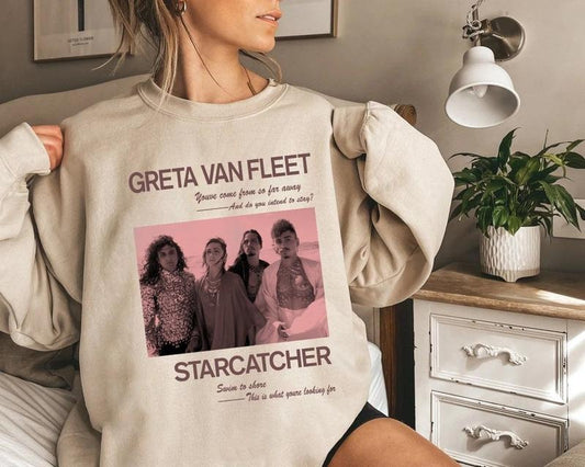 Greta Van Fleet Retro Sweatshirt, Dream in Gold Tour Fan Design
