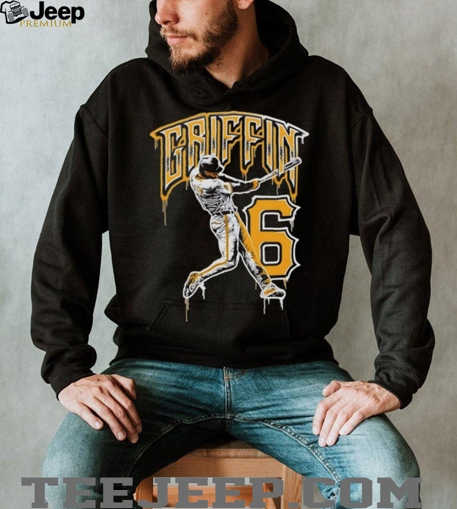 Griffin 6 Baseball Player Drip Effect Vintage T Shirt