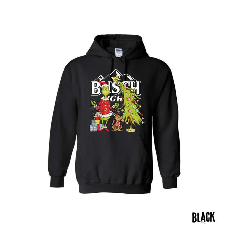 Grin Max Christmas Tree Dog Star Hoodie Sweatshirt T-shirt, busch light Whimsical GrinMax Tree Shirt Long Sleeve Pullover...