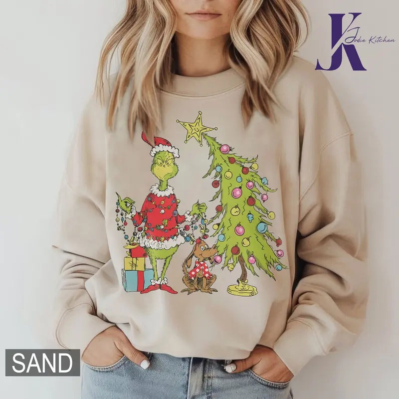 Grinc Christmas Shirt, Christmas Movie Shirt, Whovillee University Christmas Sweatshirt, Whimsical Grinc Max Tree Sweatshirt
