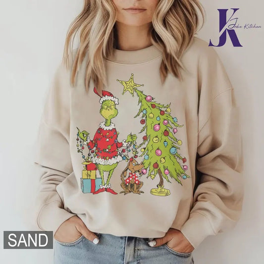 Grinc Christmas Shirt, Christmas Movie Shirt, Whovillee University Christmas Sweatshirt, Whimsical Grinc Max Tree Sweatshirt