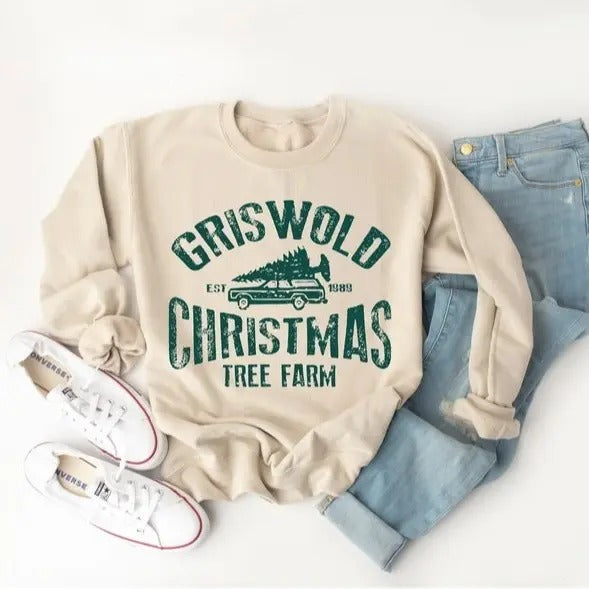 Griswold Christmas Sweatshirt, Griswold Co Sweater, Christmas Tree Farm Shirt, Family Vacation Match, National Lampoon's Christmas Vacation, Christmas Party Sweater, womens holiday shirtstyle{n002}2