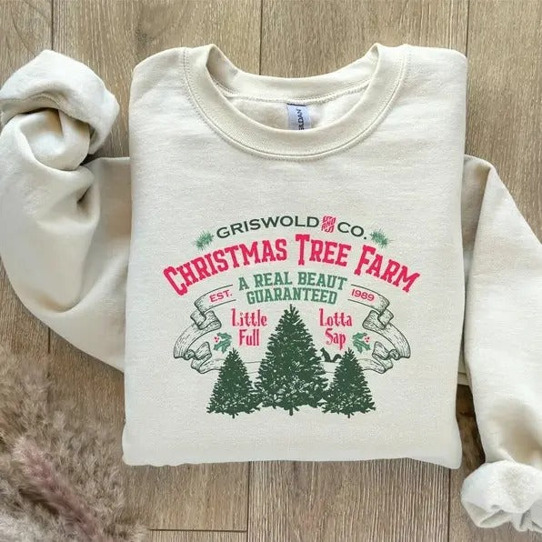 Griswold Christmas Sweatshirt, Griswold Co Sweater, Christmas Tree Farm Shirt, Family Vacation Match, National Lampoon's Christmas Vacation, Christmas Party Sweater, womens holiday shirtstyle{n002}4