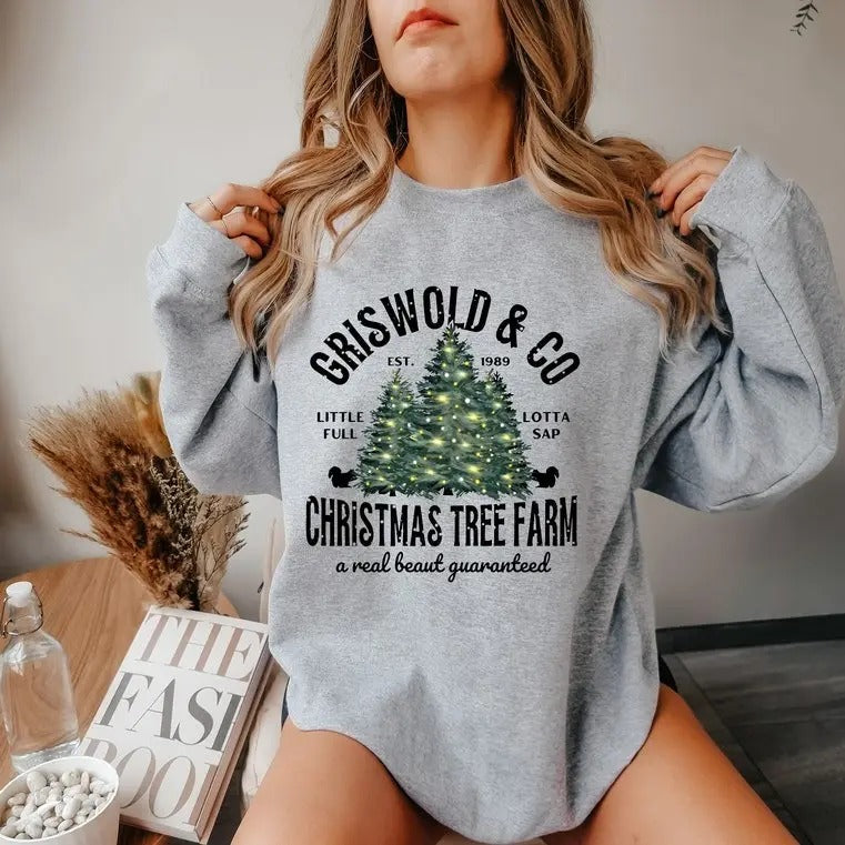 Griswold Christmas Sweatshirt, Griswold Co Sweater, Christmas Tree Farm Shirt, Family Vacation Match, National Lampoon's Christmas Vacation, Christmas Party Sweater, womens holiday shirt