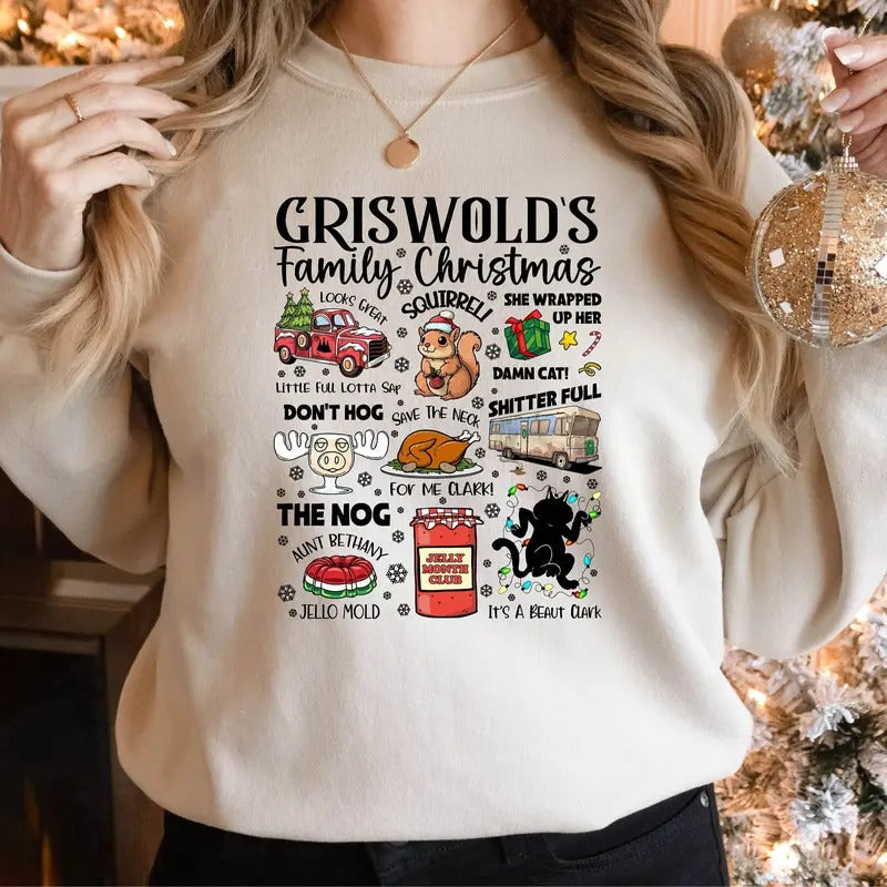 Griswold Family Christmas Shirt, Christmas Sweatshirt, National Lampoons, Christmas Gift, Christmas Movie Sweatshirt, Christmas Griswolds Cotton Crewneck