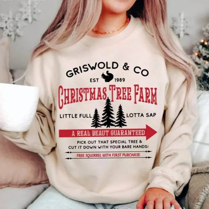Griswold S Tree Farm Since 1989 Trendy Shirt, Christmas Funny Unisex T Shirt Short Sleeve Cotton Crewneck