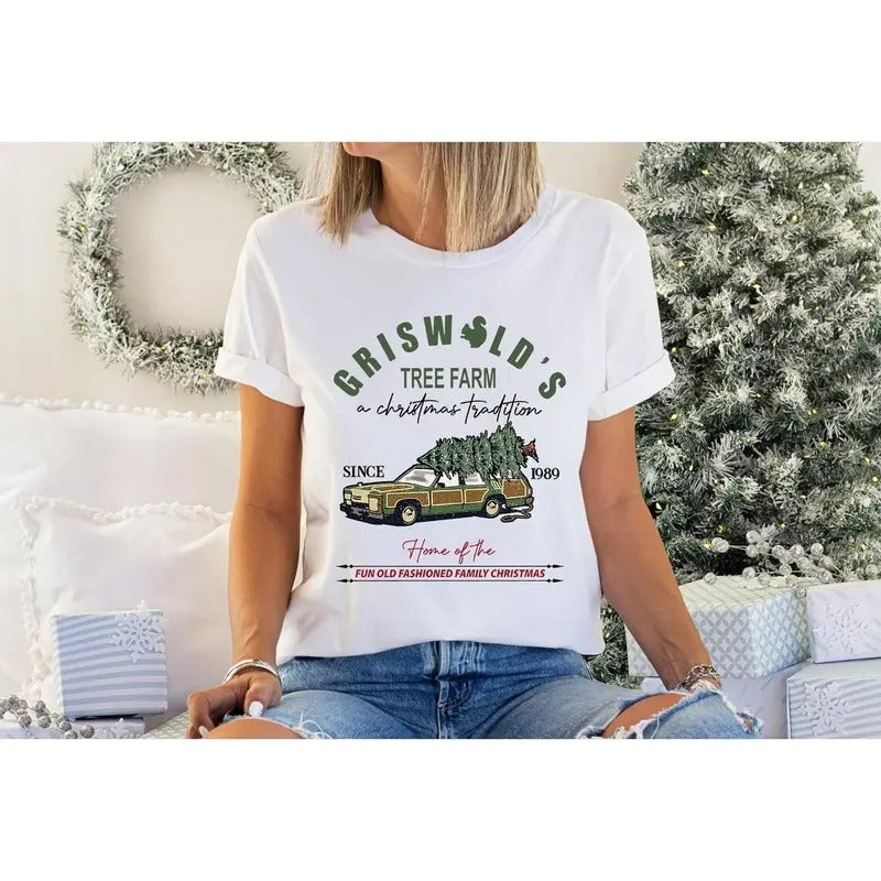 Griswold's Tree Farm Tshirt Sweatshirt, Christmas Shirt, Christmas Family Shirt,Christmas Gift, Women's Christmas Shirt, Santa shirt