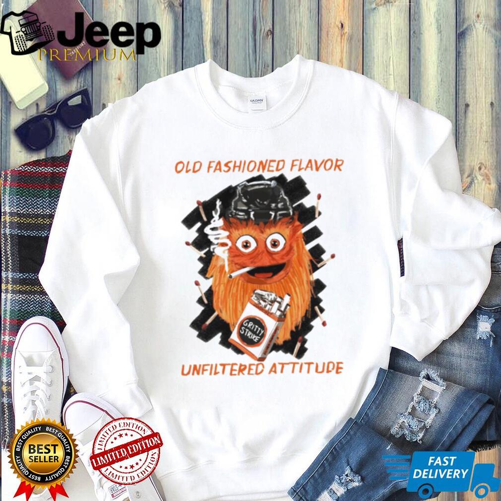 Gritty Strike Unfiltered Attitude Old Fashioned Flavor Philadelphia Hockey T Shirt