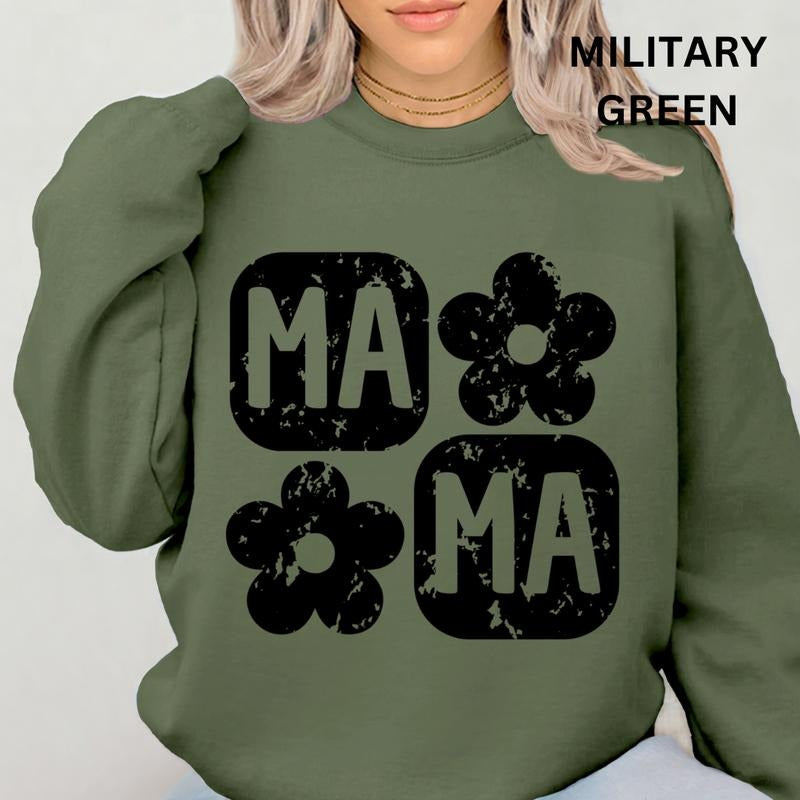 Groovy Mama Sweatshirt ~ Unisex Apparel Relaxed Fit Printed In The USA Clothing Womenswear Casual Love Comfort Cotton