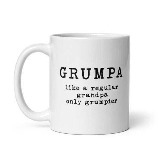 Grumpa Like Regular Grandpa Only Grumpier Mug Funny Grouchy Granddad Joke Cup-11oz Funny Coffee Mugs Ceramic Printed Drinkware Cup