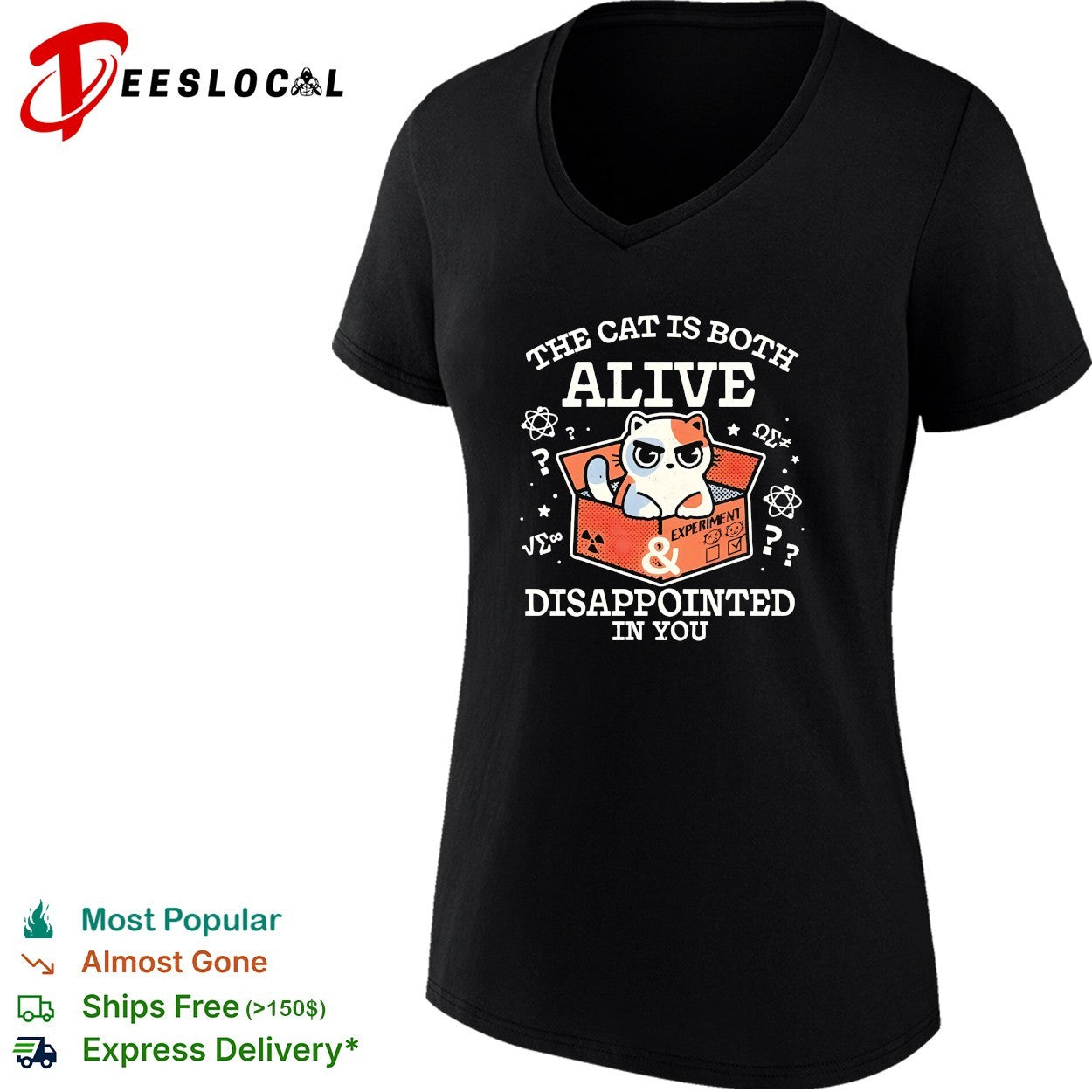 Grumpy cat the cat is both alive and disappointed in you shirt