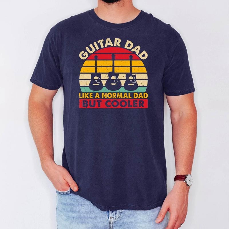 Guitar Dad Like a Normal Dad But Cooler Shirt, Guitar Dad Tee, Dad Shirts, Father's Day Gift, Gifts for Dad, Rock Dad,...