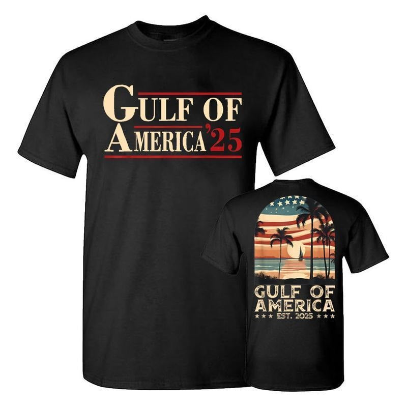 Gulf Of America EST 2025 Unisex T-Shirt, The Gulf of America Shirt, Summer Vibes 2025 Graphic Tee, MAGA Shirt For Men, For Women