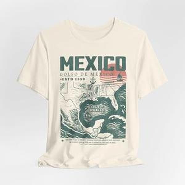 Gulf of Mexico Shirt, Golfo de México 1550 Retro Vintage Art Shirt, Vacation Mexico Shirt, Gulf of Mexico, Gulf of Mexico Forever Unisex Tee