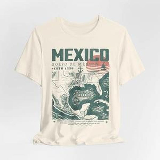 Gulf of Mexico Shirt, Golfo de México 1550 Retro Vintage Art Shirt, Vacation Mexico Shirt, Gulf of Mexico, Gulf of Mexico Forever Unisex Tee