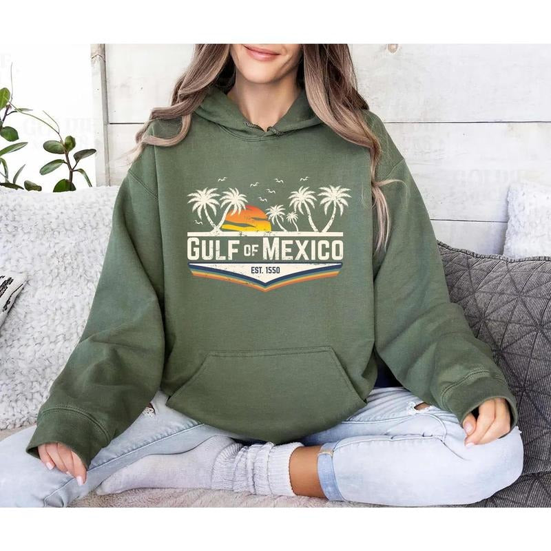 Gulf of Mexico Shirt, Gulf Coast Hoodie, Texas Alabama Mississippi Florida Beach Long Sleeve Tee, Mexico Sweatshirt, Gulf of Mexico Gift