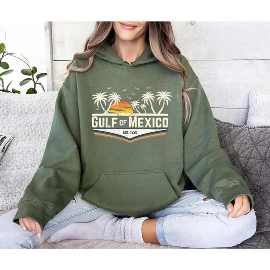Gulf of Mexico Shirt, Gulf Coast Hoodie, Texas Alabama Mississippi Florida Beach Long Sleeve Tee, Mexico Sweatshirt, Gulf of Mexico Gift