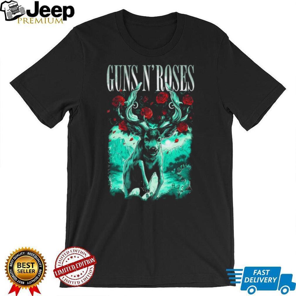 Guns N’ Roses Deer Antler Rose Surreal Graphic Band T Shirt