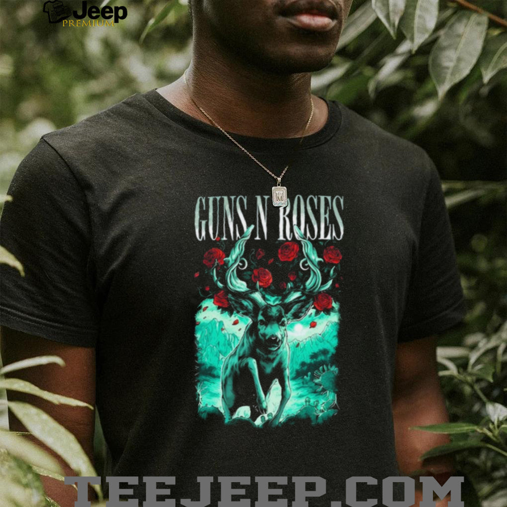 Guns N’ Roses Deer Antler Rose Surreal Graphic Band T Shirt