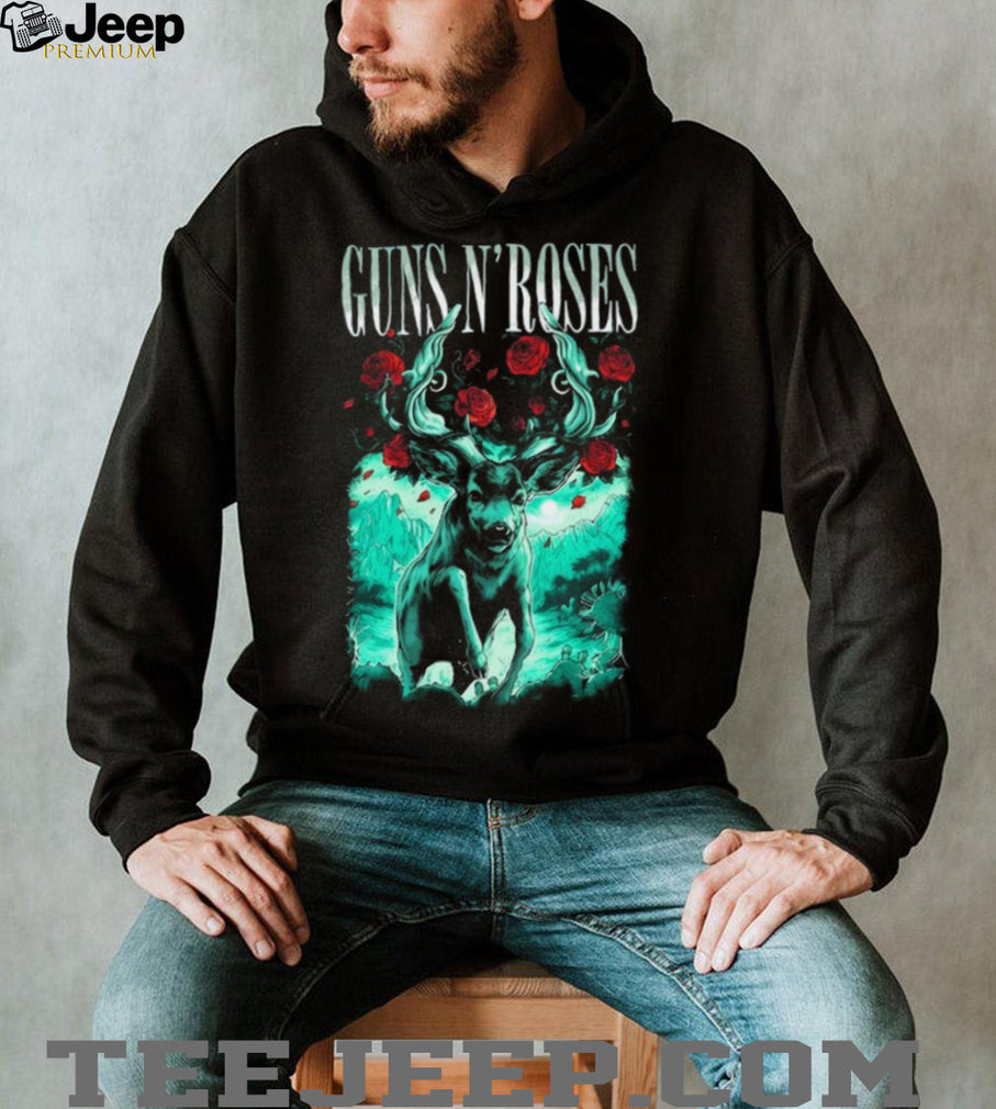 Guns N’ Roses Deer Antler Rose Surreal Graphic Band T Shirt