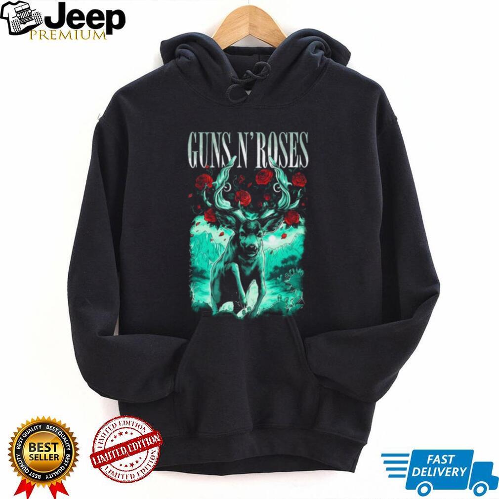 Guns N’ Roses Deer Antler Rose Surreal Graphic Band T Shirt