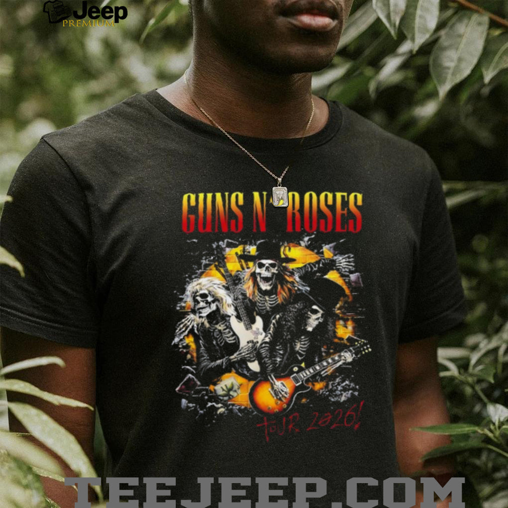 Guns N’ Roses Tour 2026 Skeleton Band Members Graphic T Shirt
