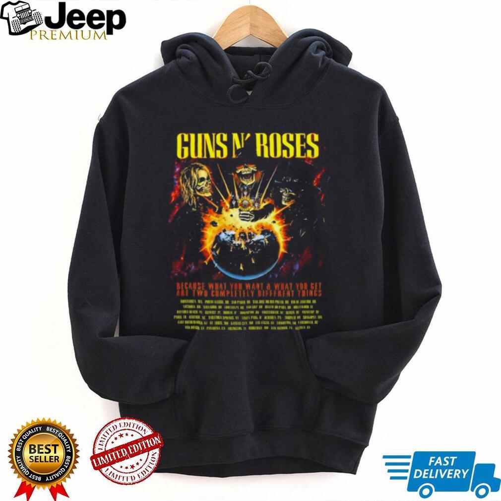 Guns N’ Roses World Tour Back Print Skeleton Band T Shirt