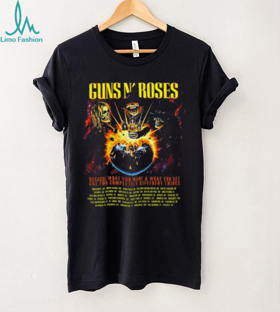 Guns N’ Roses World Tour Back Print Skeleton Band T Shirt