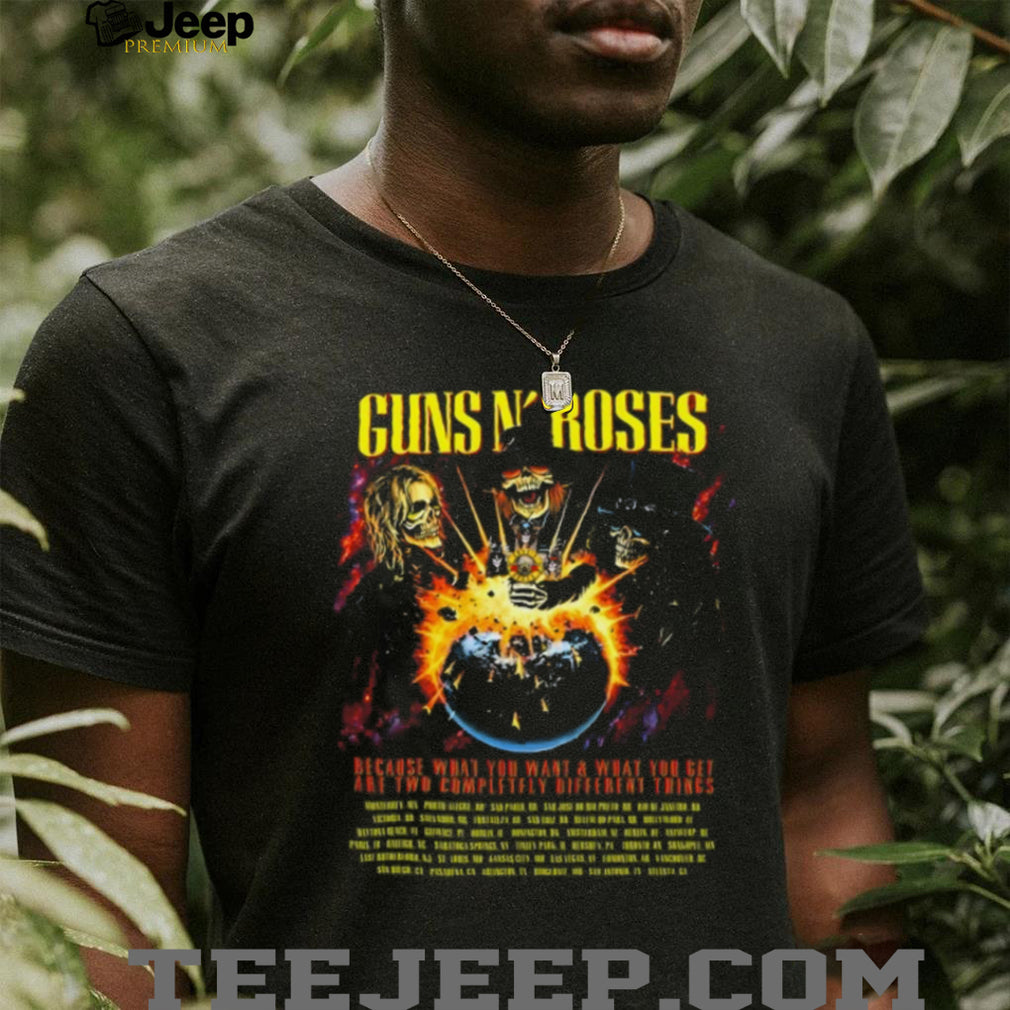 Guns N’ Roses World Tour Back Print Skeleton Band T Shirt