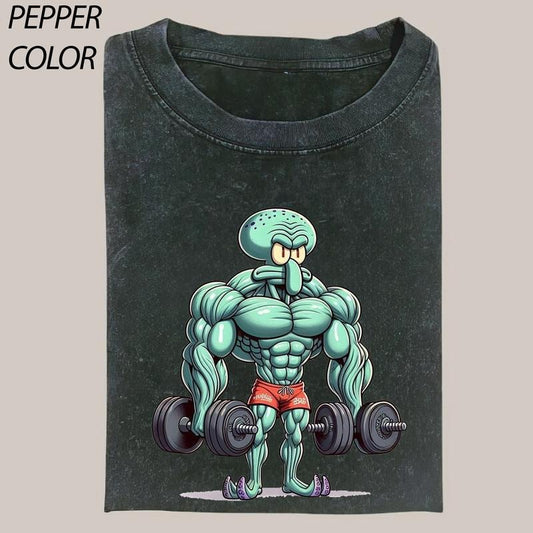 Guts Berserk T-shirt, Squidward Gym T-shirt, Drip Cartoon Graphic Tee, Funny T-shirt, Unisex Movie Shirt Menswear
