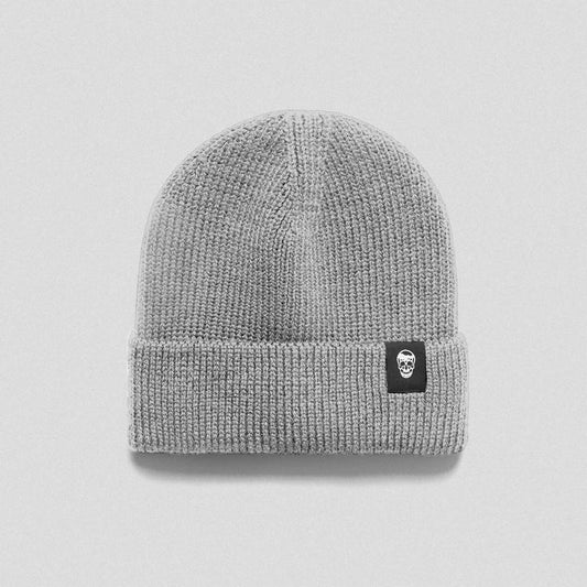 Gymreapers Ribbed Knit Skull Beanie - Gray, Lightweight & Warm Acrylic Material for Comfort, Classic Fit with 2.5-inch Cuff, Nothing is Given Inside Tag, Unisex, Fashion Accessories, Clothes Accessories, Hats