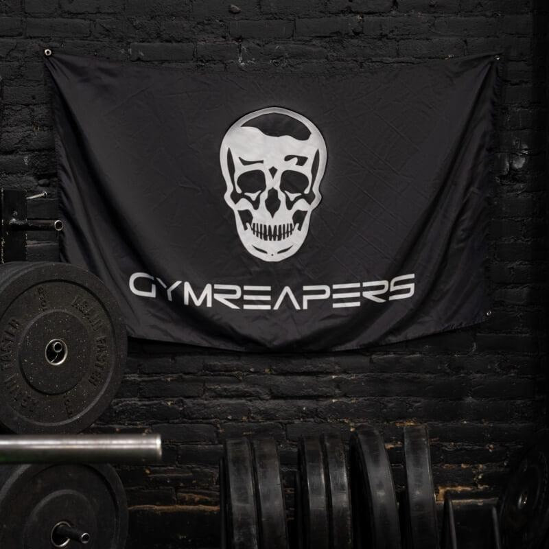 Gymreapers Skull Gym Flag - Durable 100% Nylon Material - Ideal for Sports & Outdoor, Fitness Equipment, Weight Training