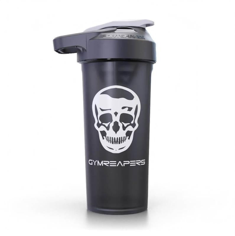 Gymreapers Sportshaker - Smoke, BPA-Free, 28 oz. Bottle with Mixer & Carry Handle
