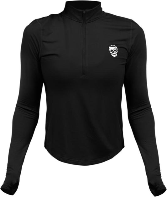 Gymreapers Women's Moisture-Wicking All-Day Comfort Quarter Zip Shirt with Reflective Logo