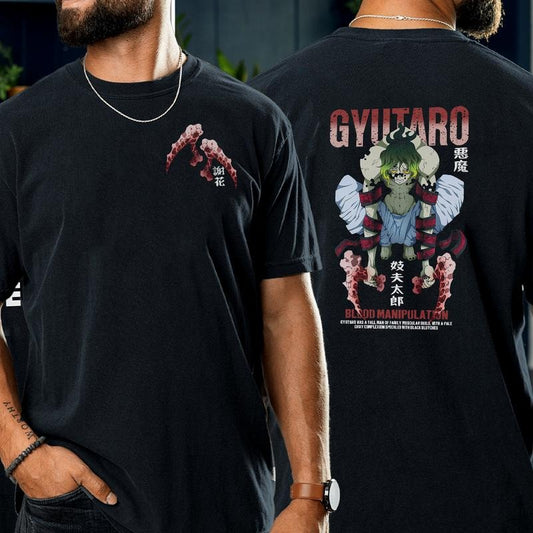 Gyutaro Upper Moon Demon Shirt, The Upper Rank Six Demon Sweatshirt Hoodie,Demon Slayer t-shirt, Kimetsu no Yaiba Shirt, Anime sweatshirt hoodie, Anime lover t-shirt Menswear