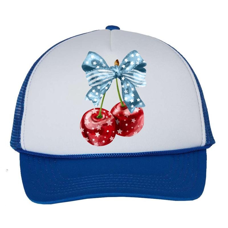 HAT - Star Studded Cherries Foam Mesh Trucker Hat 'NLB'