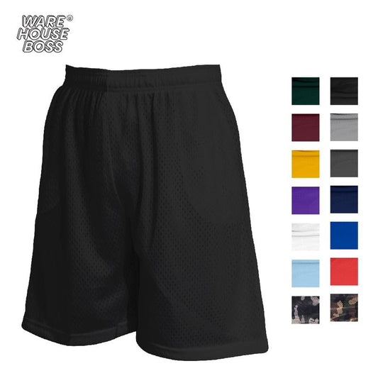 HI Men's Heavyweight Mesh Shorts HILL SPORTS Baseketball Shorts Casual Elastic Gym Athletic Shorts Loose Fit Shorts Hip Hop Harem