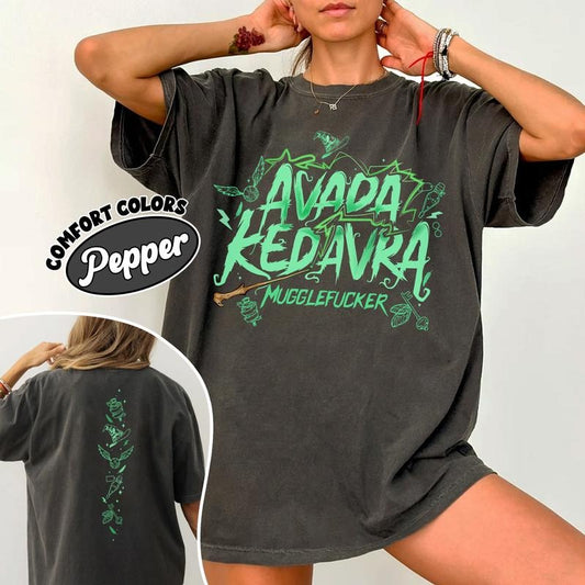 HP Fans Comfort Colors Shirt, Magic Wand Shirts , Avada Kedavra T Shirt, Wizard Birthday, Hp TShirt, Bookish Shirt, Gift For Friends  Womenswear