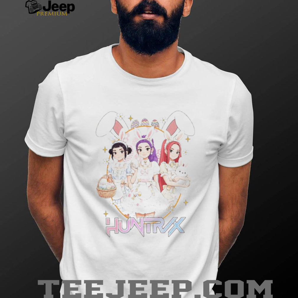 HUNTRX Anime Style Easter Bunny Girls Kawaii Pastel Graphic T Shirt