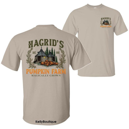 Hagrid's Pumpkin Farm Est. 1981 Magically Grown T-Shirt, Hagrid Home Magical Wizard Pumpkin Shirt, Trendy Halloween...